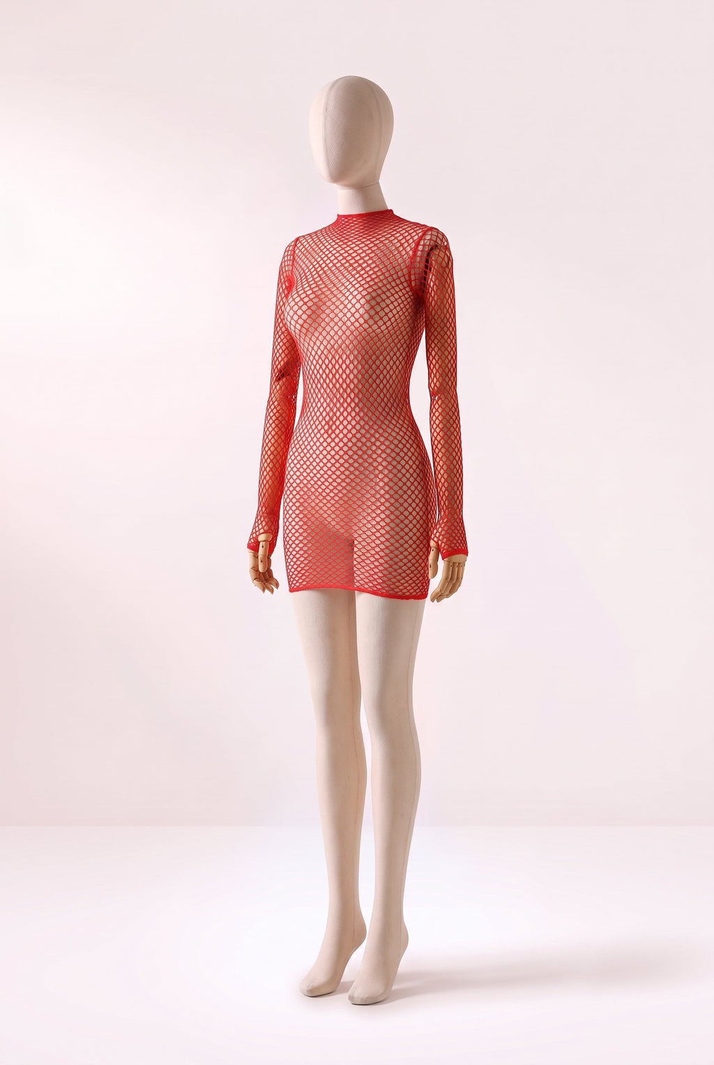 Vestido Arrastão Vermelho Costas Abertas Alina