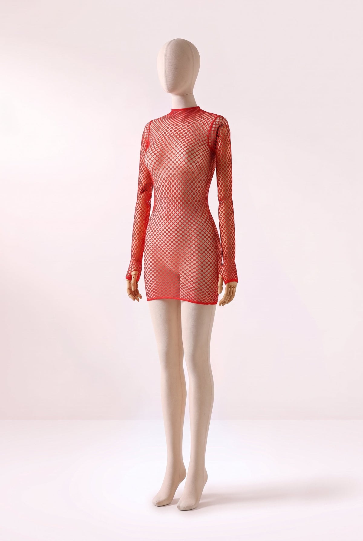 Vestido Arrastão Vermelho Costas Abertas Alina