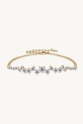 Pulseira Riviera de Moissanite 5 mm com Banho de Ouro Aureline