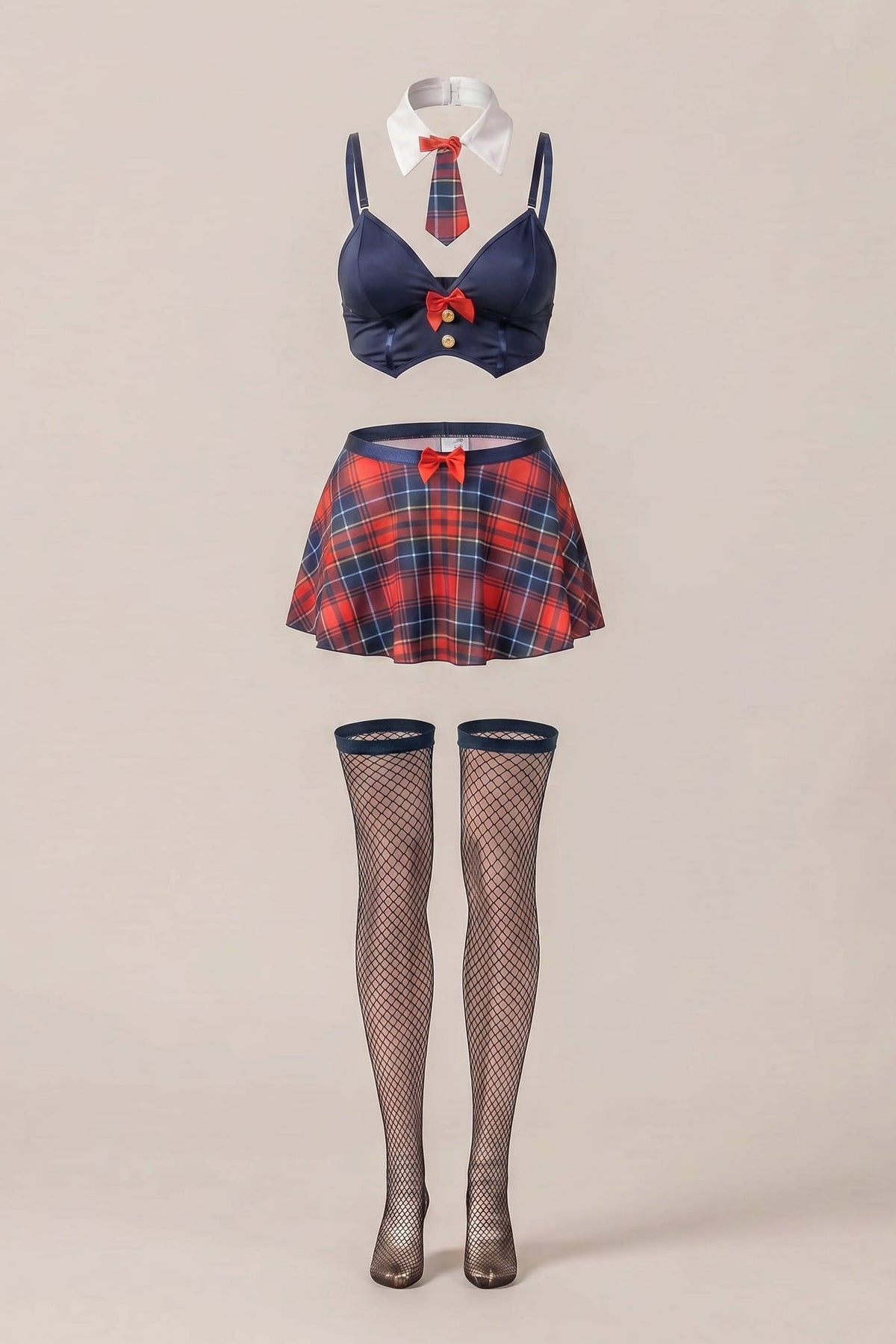 Fantasia de Colegial com Saia Xadrez Avery