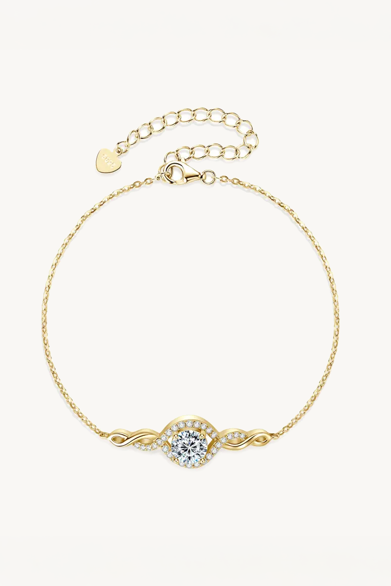 Pulseira Solitário de Moissanite 1 Quilate Celestyn