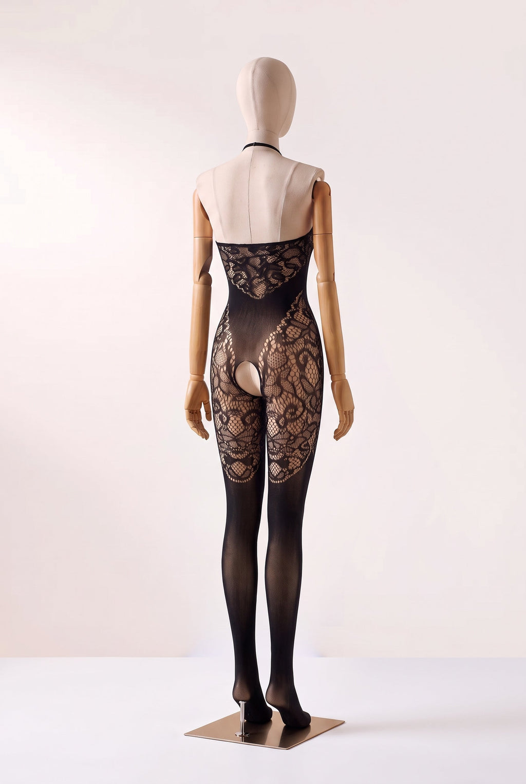 Bodystocking de Renda Floral Frente Única Chloe