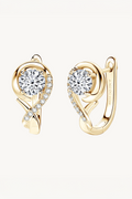 Brinco Argola Infinito de Moissanite com Banho de Ouro Eterna