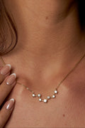 Colar Constelação de Moissanite com Banho de Ouro Galaxy