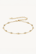 Pulseira Riviera de Moissanite em Prata 925 com Banho de Ouro Liora