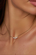 Colar Cluster de Moissanite com Banho de Ouro Liora