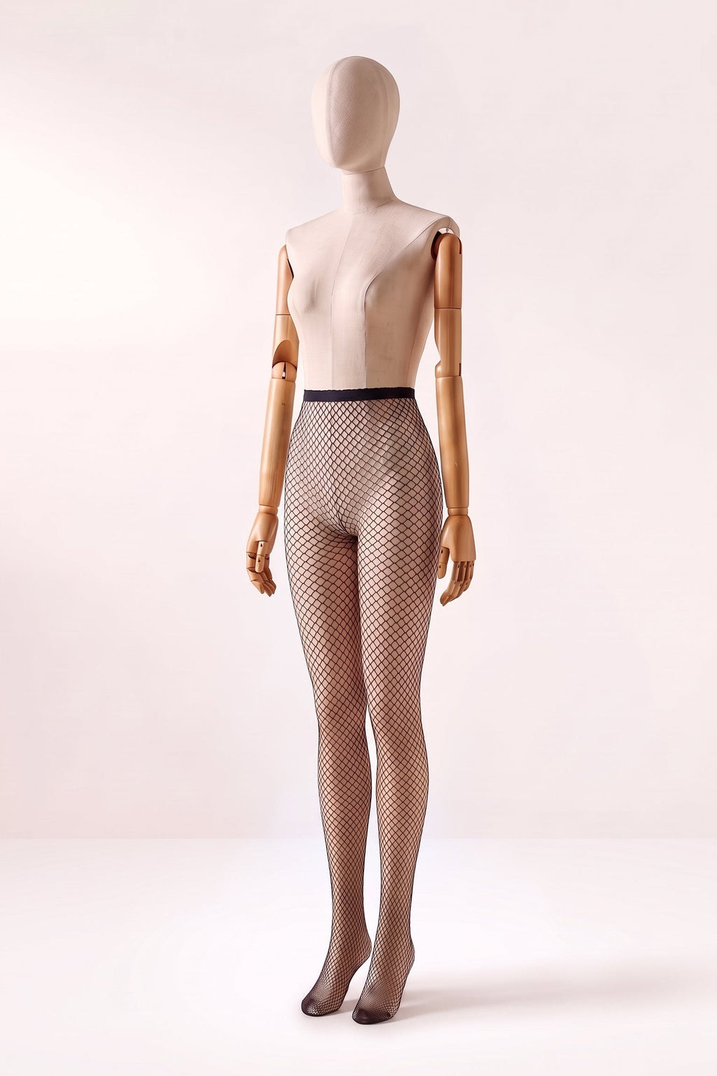 Meia-Calça Arrastão Preta Cintura Alta Sabrina