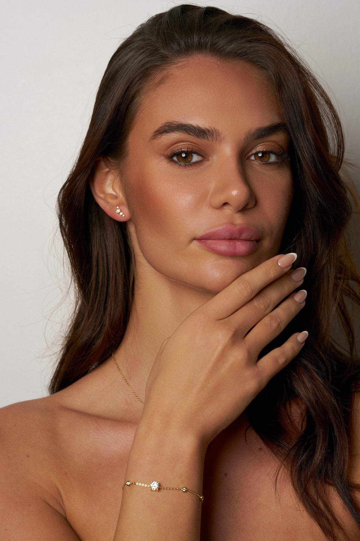 Pulseira Ponto de Luz de Moissanite com Banho de Ouro Tamara