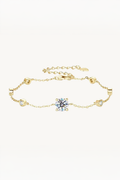 Pulseira Ponto de Luz de Moissanite com Banho de Ouro Tamara