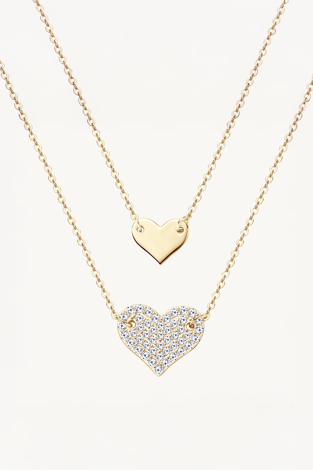 Colar Coração de Moissanite com Banho de Ouro Amor Eterno