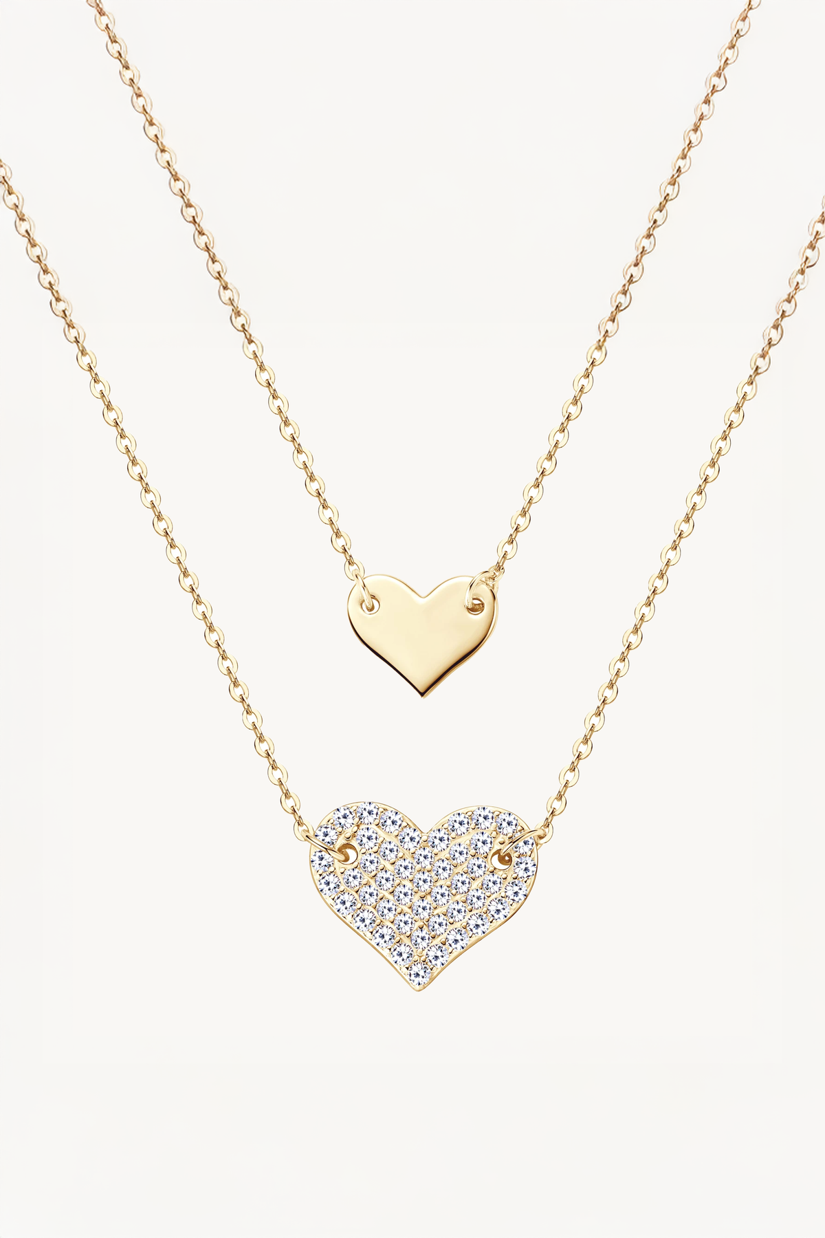 Colar Coração de Moissanite com Banho de Ouro Amor Eterno